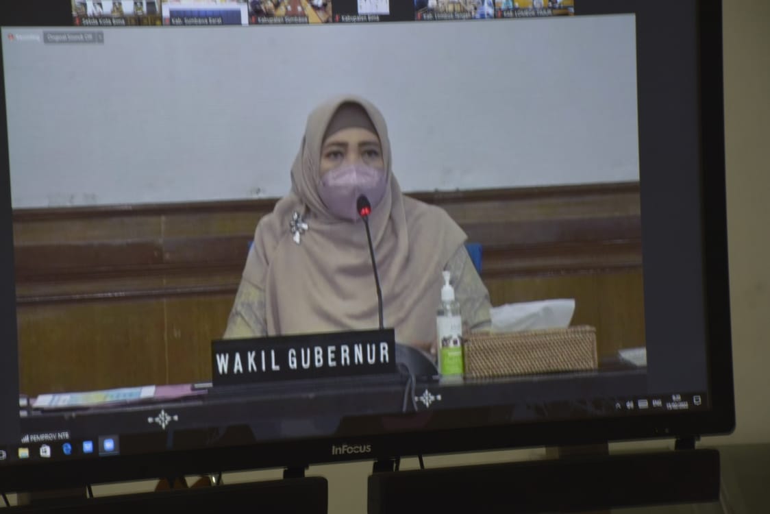 Wabup NTB saat Vicon bersama sekda kota Bima